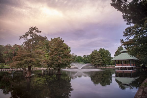Tranquil Early Morning Scene at Girard Park in Lafayette Louisiana