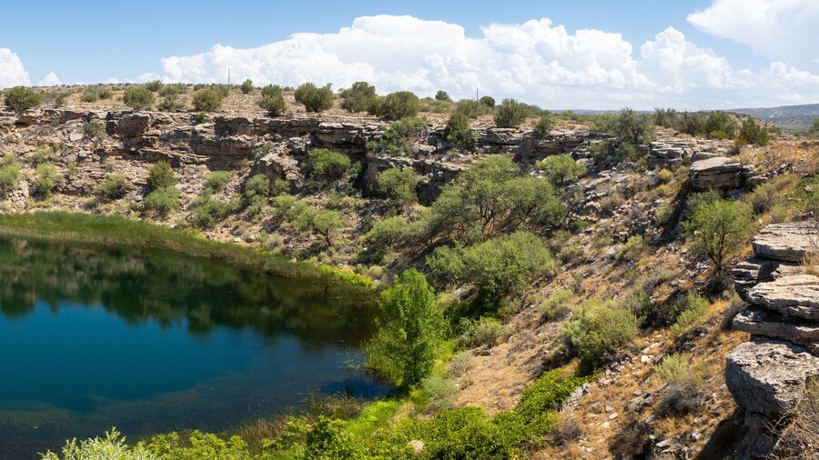 Panorama of Montezuma's Well Cliff Dwellings where the Hopi Native Americans Lived