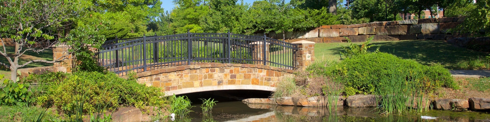 Centennial Park featuring a bridge, a park and a river or creek