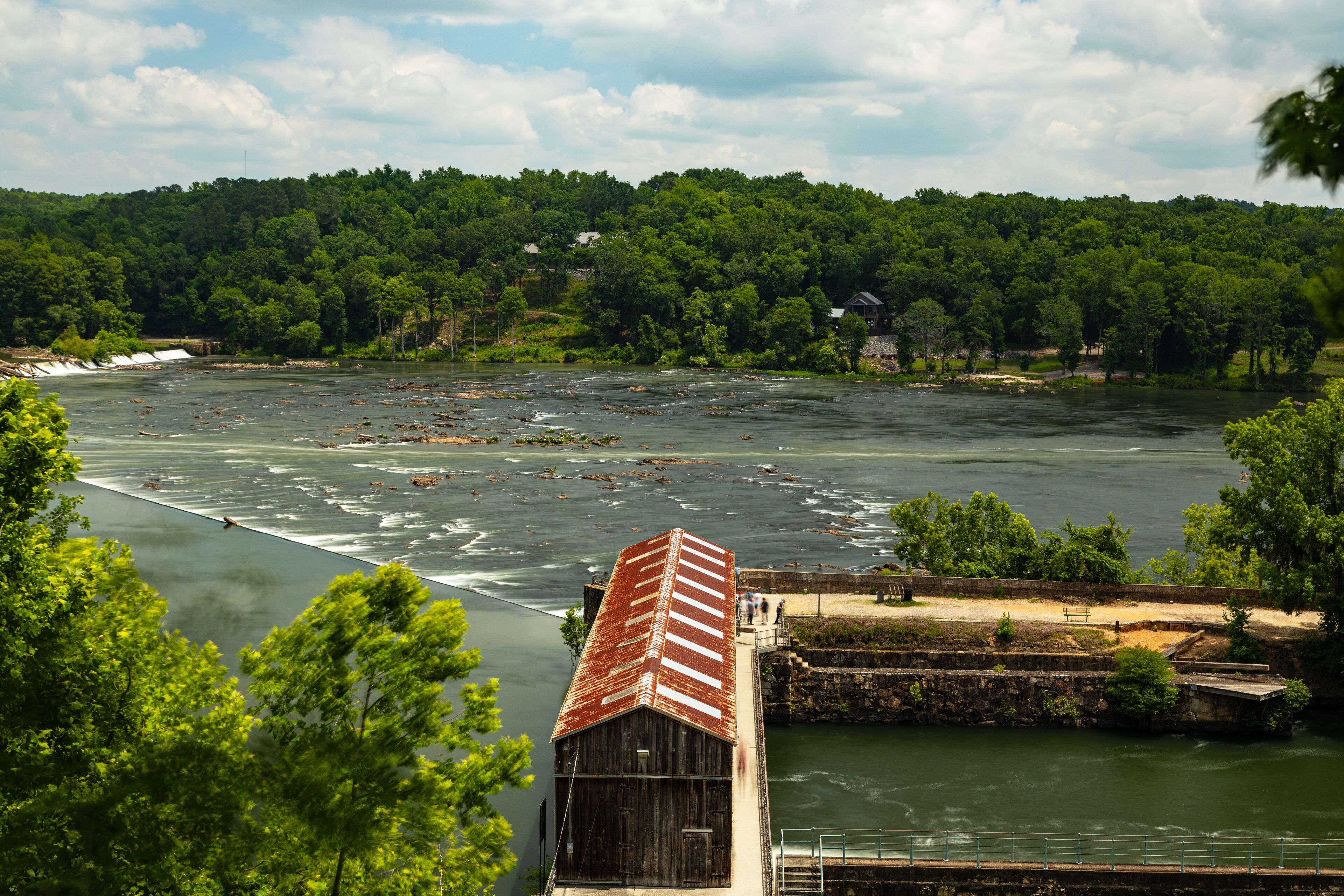 Savannah river rapids in Augusta