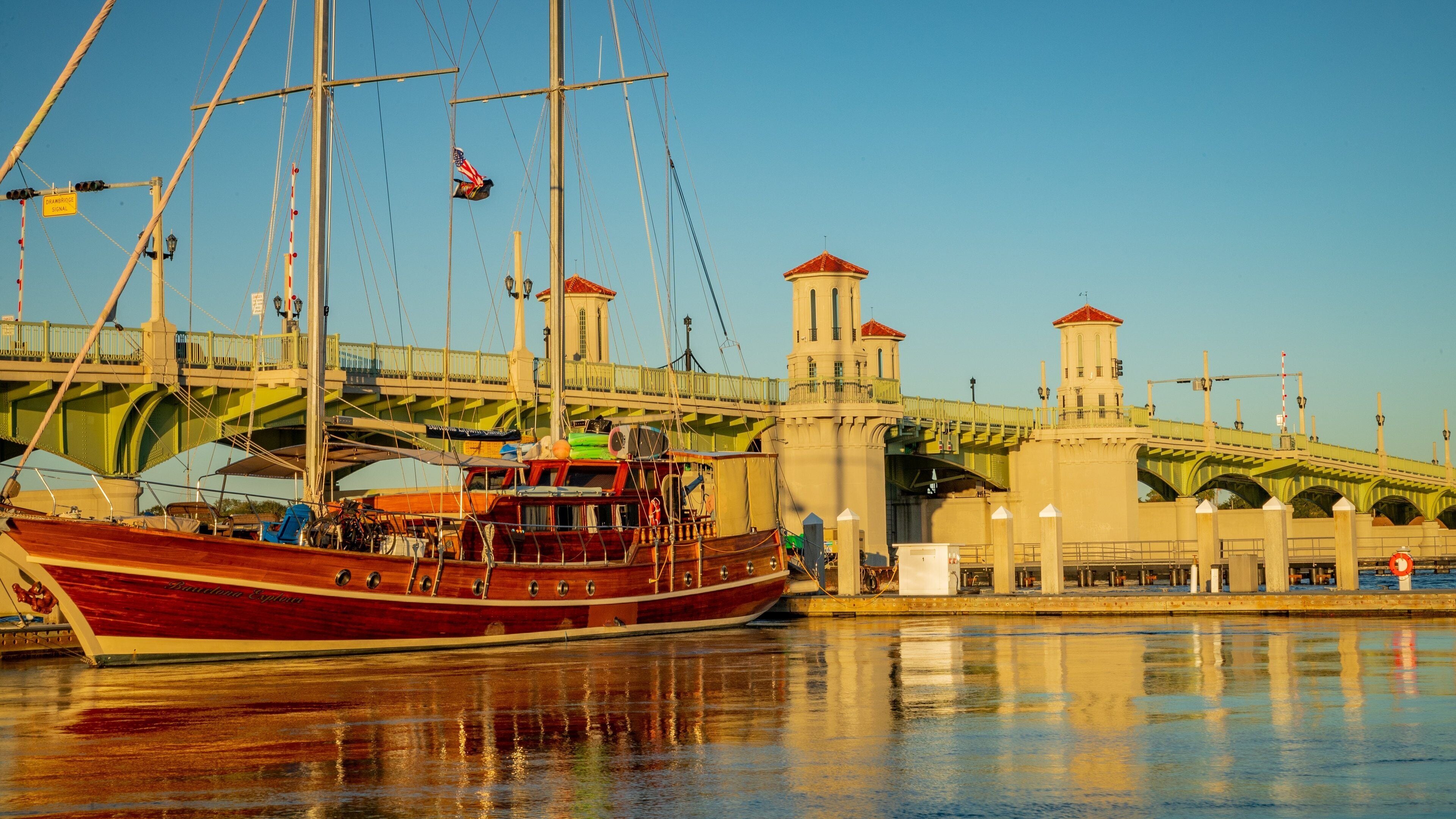 St. Augustine Municipal Marina which includes heritage elements, a marina and a bridge