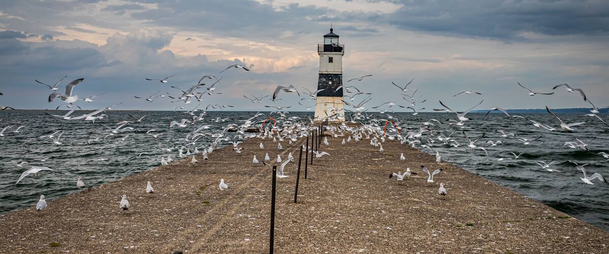 Channel Lighthouse Presque Isle Erie Pennsylvania