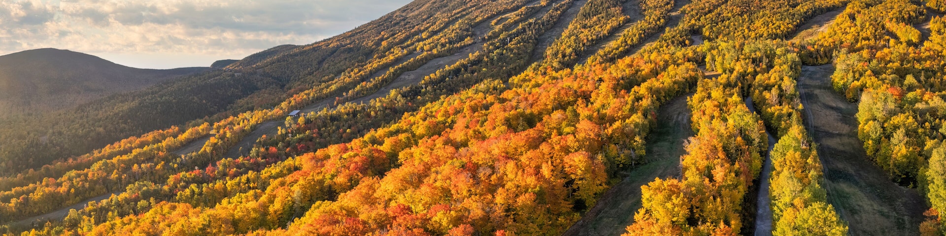 Autumn sunrise light on Sugarloaf Mountain - Carrabassett Valley - Maine