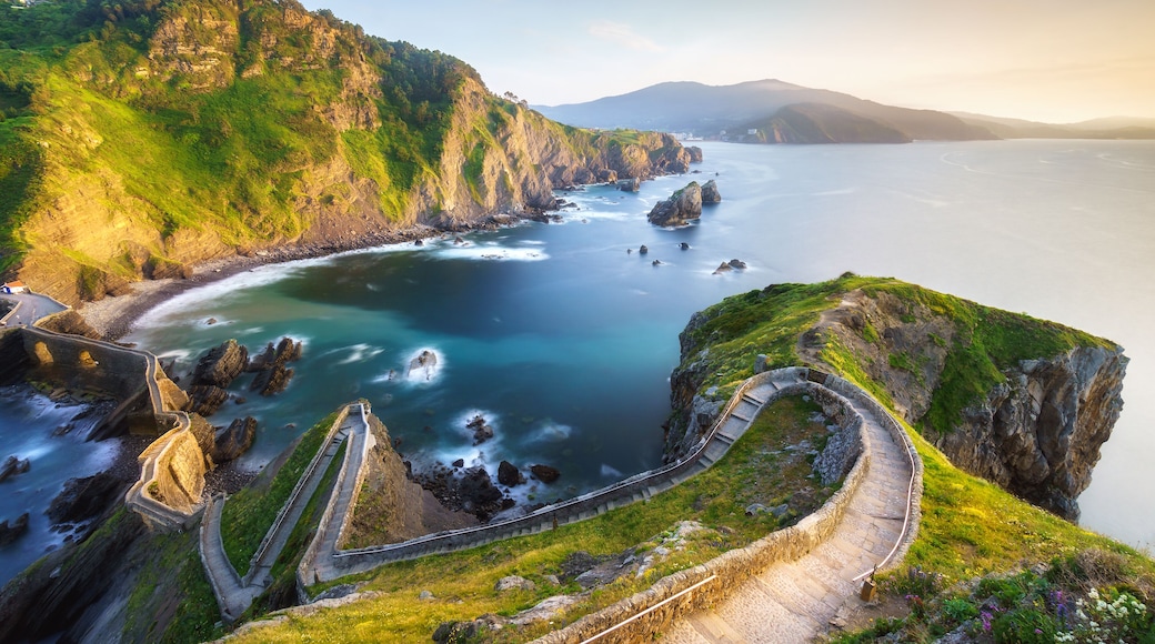 Stairs in San juan de Gaztelugatxe. Basque Country, Shutterstock ID 434073643, Purchase Order: -