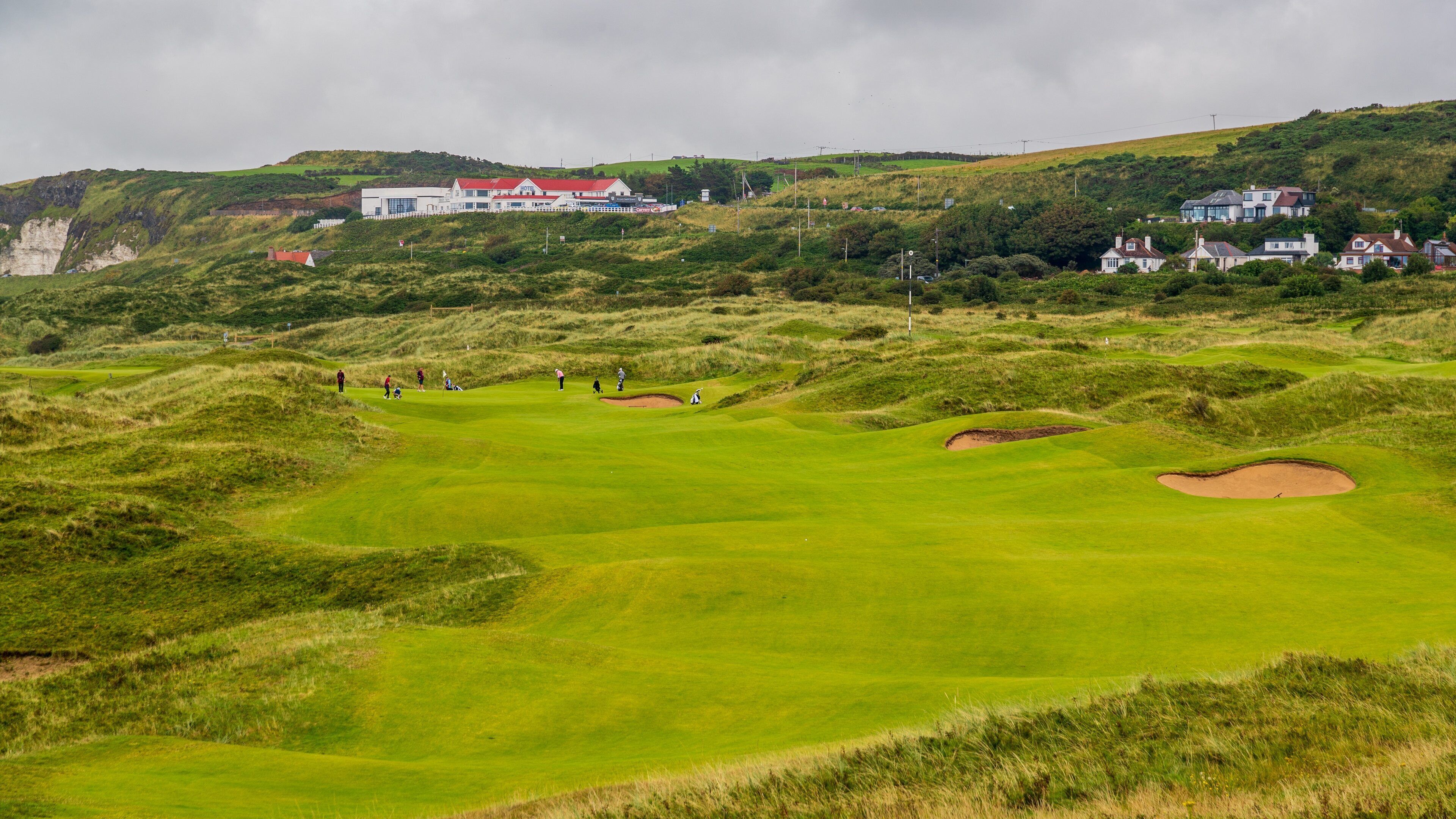Royal Portrush Golf Course featuring golf and landscape views