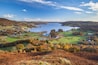 View of Windermere in the English Lake District, from Todd Crag, on a sunny autumn day.