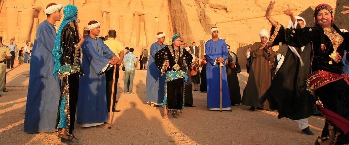 Abu Simbel is truly one of the great gems of Egypt. The police escorted convoy at 2am, 3 hrs into the dessert, makes for an an exciting journey. Arriving at the giant carved temple is awe striking, and if you can add the annual Sun Festival in October to the mix then you cannot miss Abu Simbel. The local nubian tribes come out in full traditional garb to dance, drum, and sing in the rising of the sun. It is spectacular to watch and even join in. They love to dance with you.