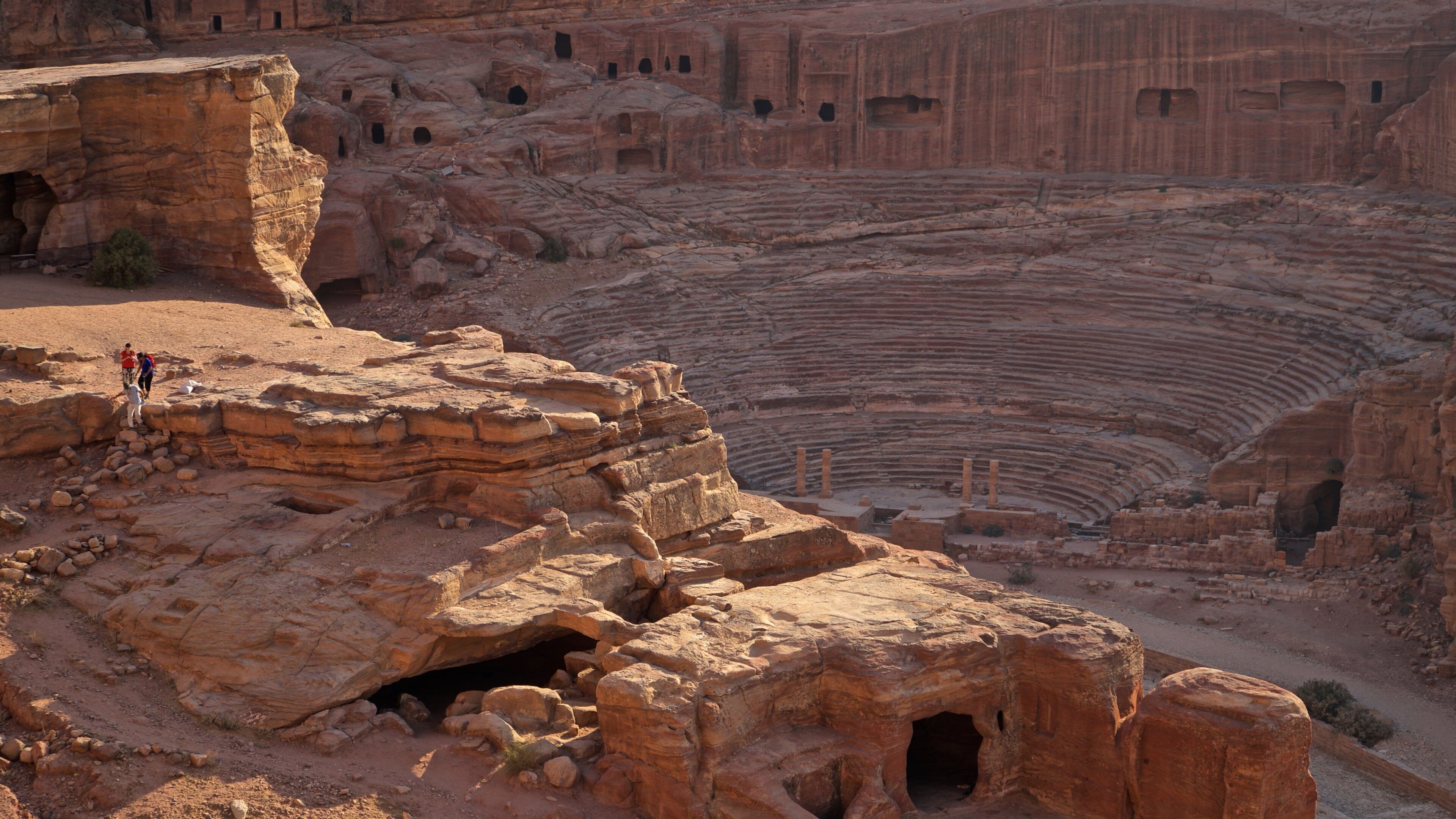 Nabatean teater som inkluderer kulturarv og ruiner