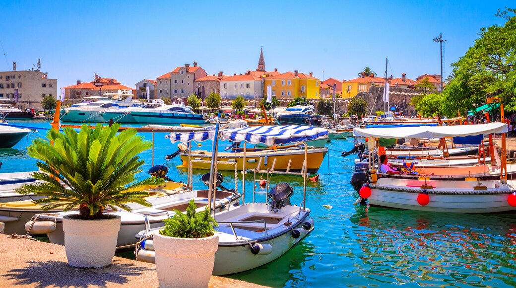 Port in old town Budva, Montenegro