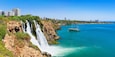 Lower Duden waterfall (Karpuzkaldıran waterfall). Lara, Antalya, Turkey