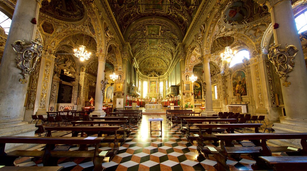 Santuario Santa Maria delle Grazie showing interior views, heritage elements and a church or cathedral