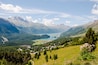 St. Moritz, Champfèr, Engadin, Oberengadin, Wanderweg, Signalbahn, Seenplatte, Alpen, Silvaplanersee, Champfèrsee, Graubünden, Sommer, Schweiz