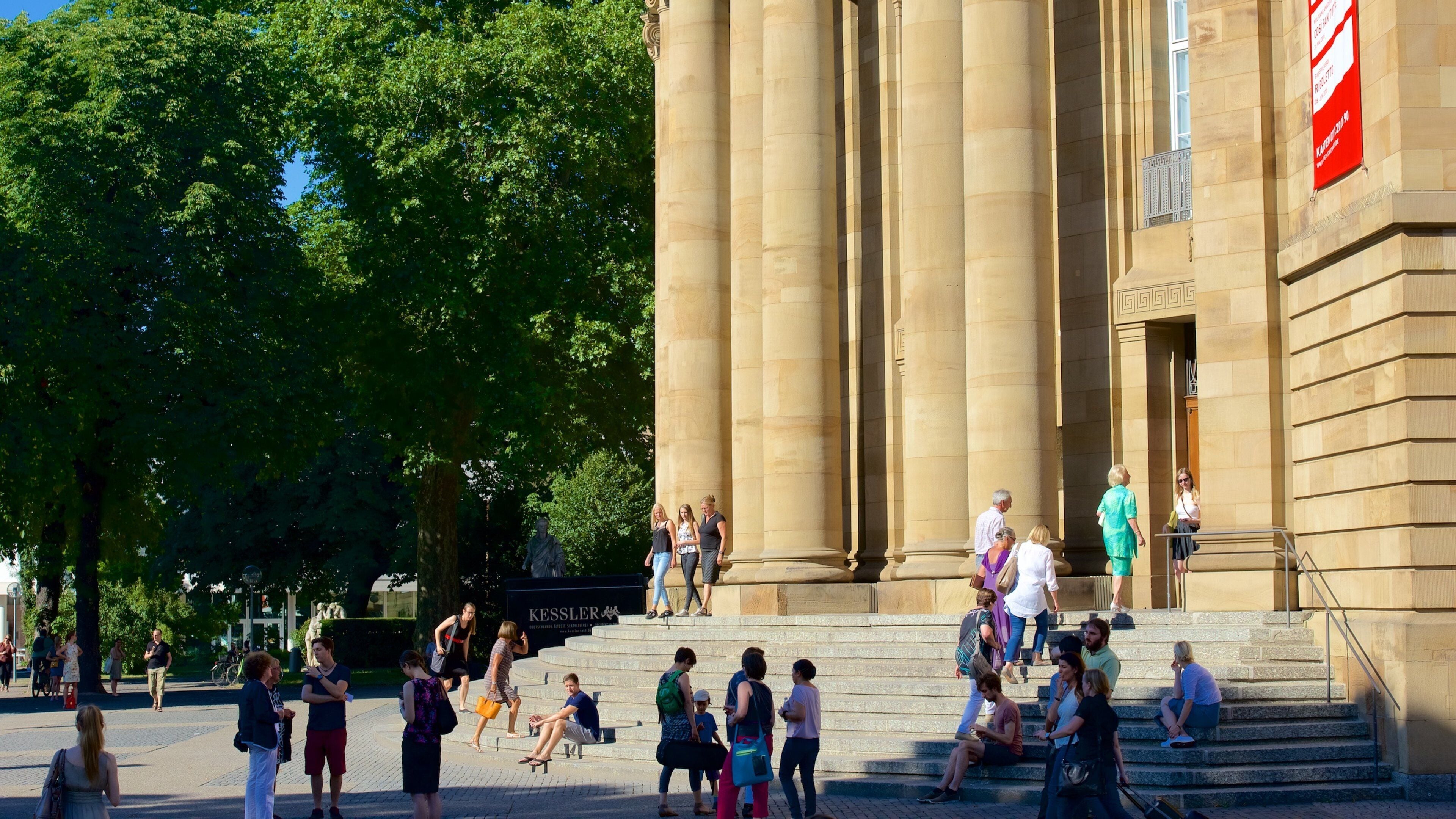 Opera as well as a small group of people