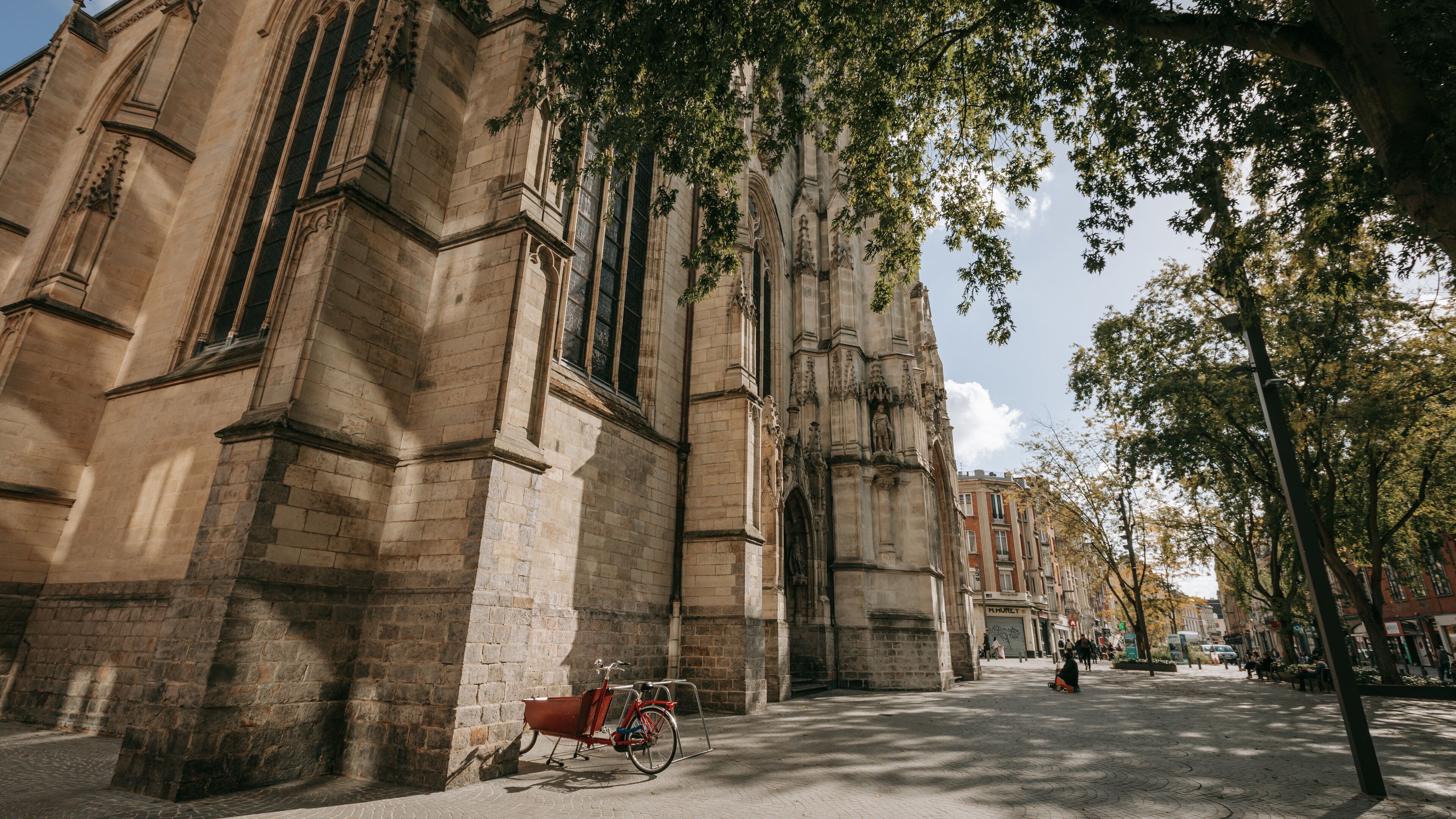 Saint-Étienne Church featuring a city, a church or cathedral and heritage architecture