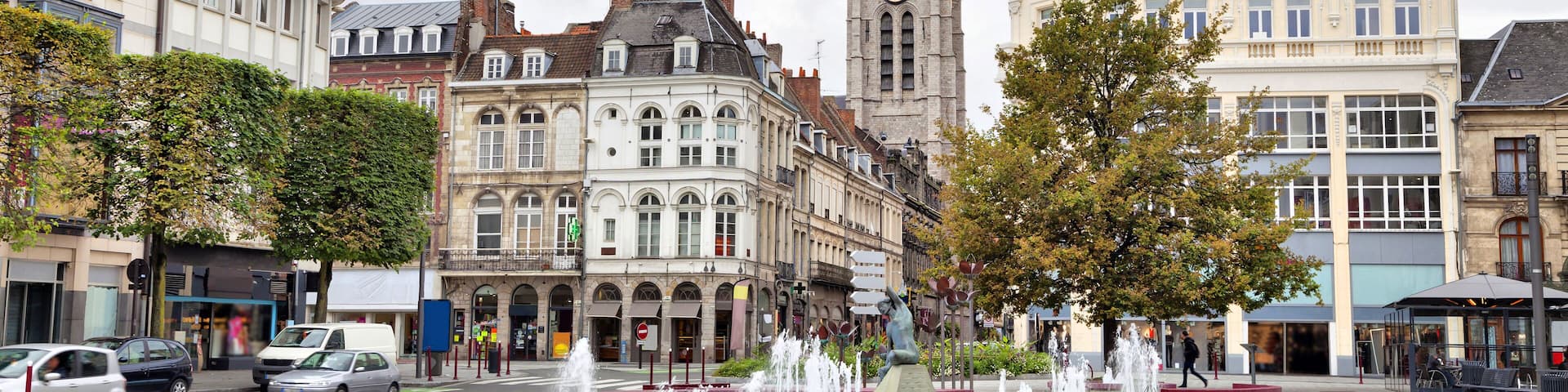 View from Place d'Armes square on Belfry of Douai, France; Shutterstock ID 223695790; Purchase Order: -