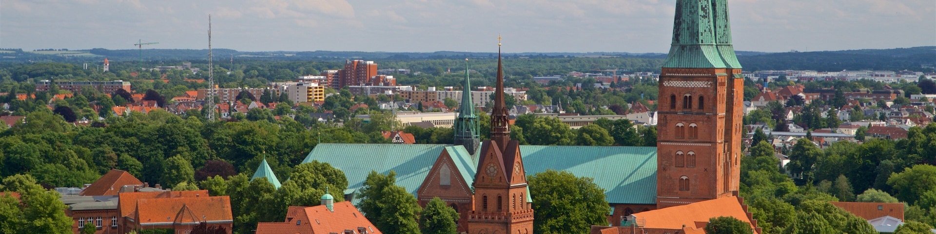 Petrikirche mostrando paisagem, uma cidade e arquitetura de patrimônio