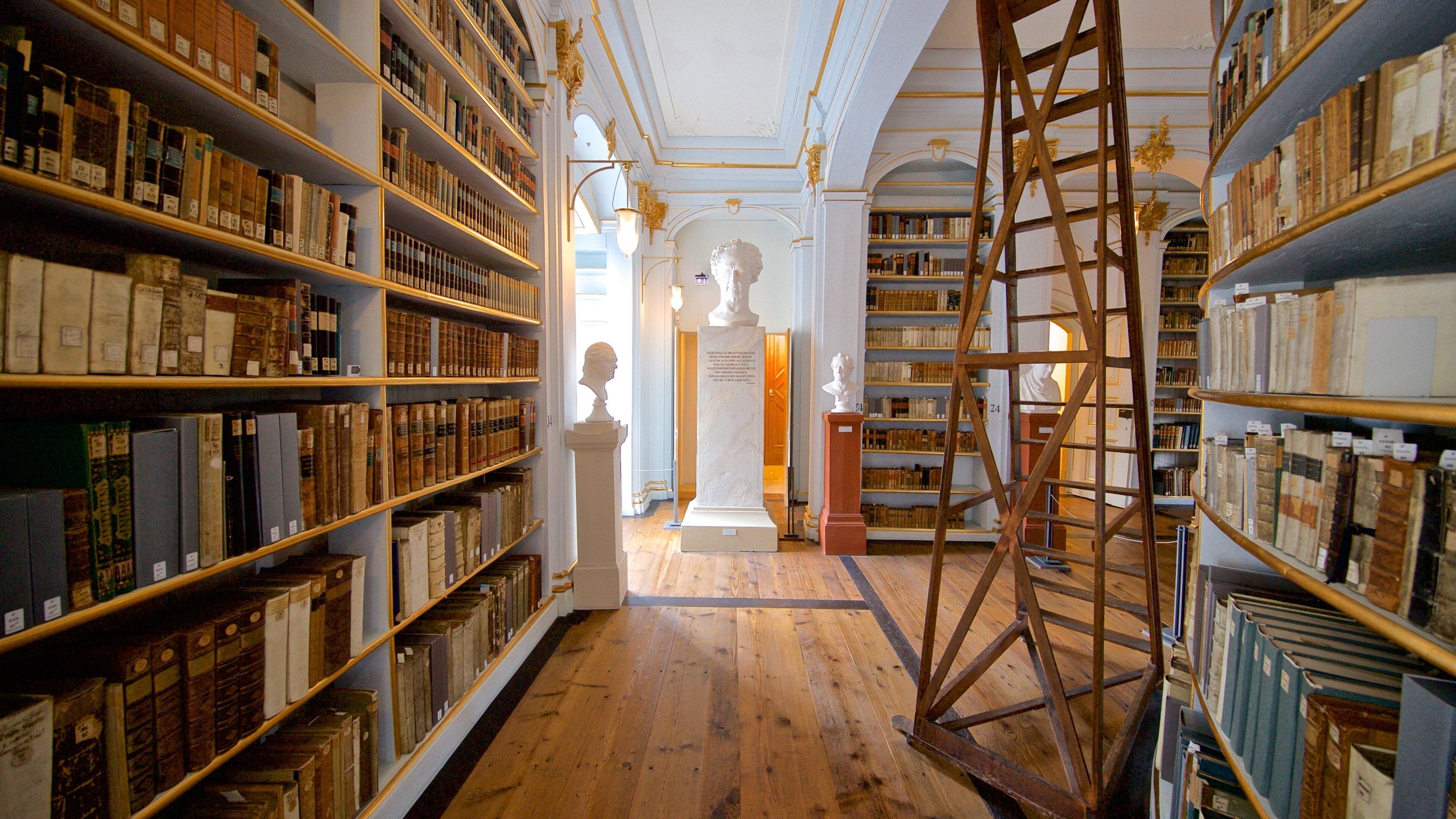Duchess Anna Amalia Library which includes heritage elements and interior views