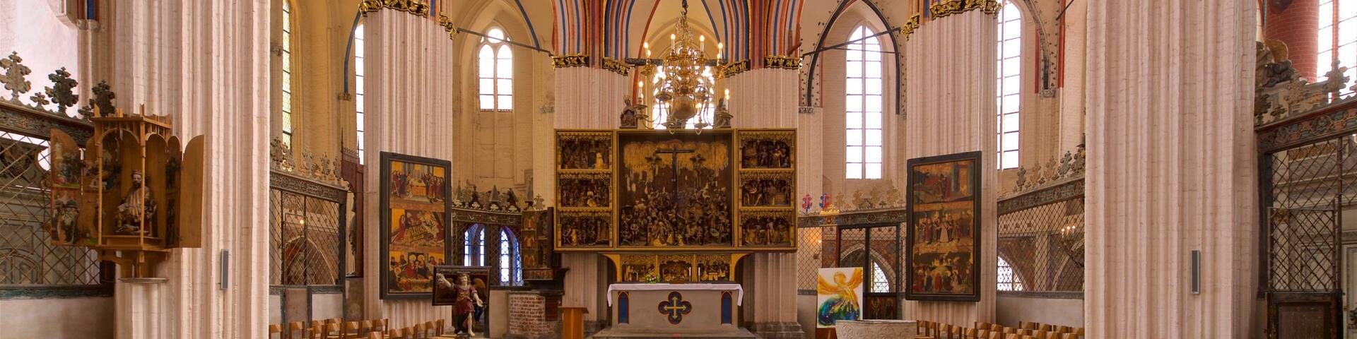 St. Nicholas\' Church featuring heritage elements, a church or cathedral and interior views