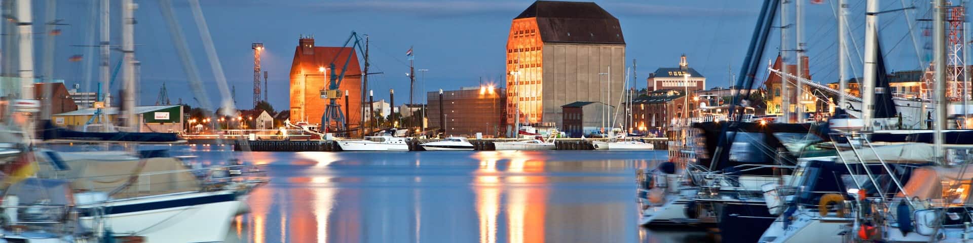 Stralsund Harbour featuring night scenes and a bay or harbor