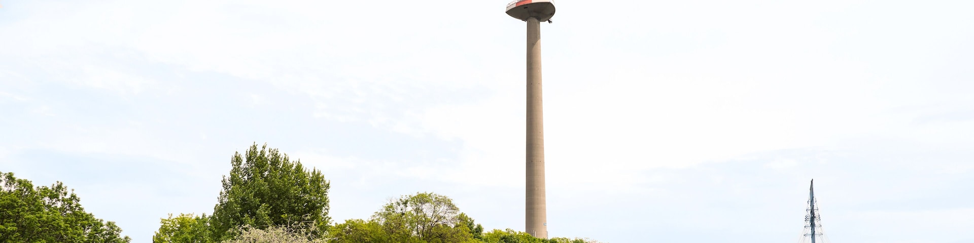 View from park on danube tower, vienna, austria