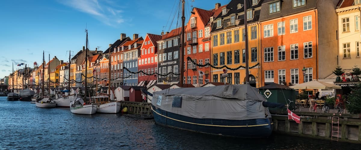 Denmark - Boats by the Christmas Market - Copenhagen