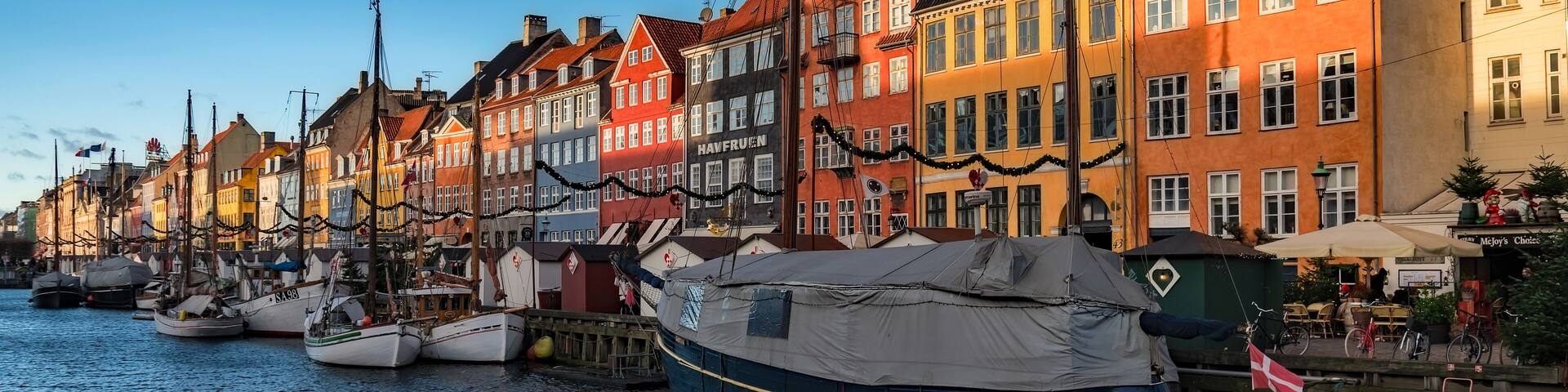 Denmark - Boats by the Christmas Market - Copenhagen