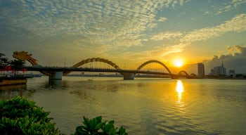 Dragon bridge of Han river in Vietnam.