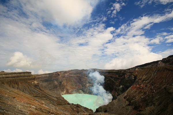 The active volcano - Mount Aso