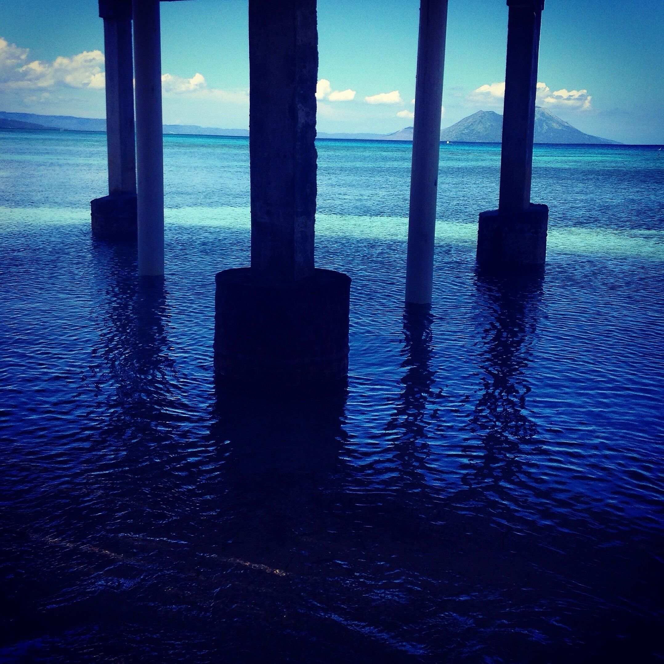 Volcano through the pier.... 