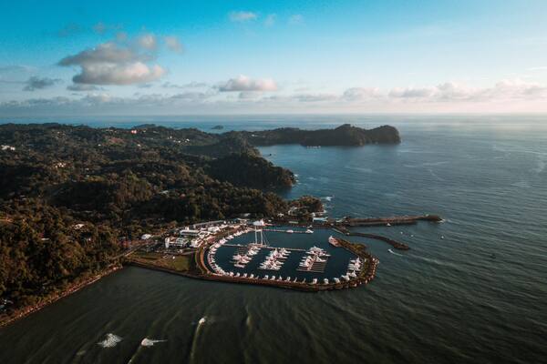Marina serenity at dawn, coastal allure Quepos Costa Rica