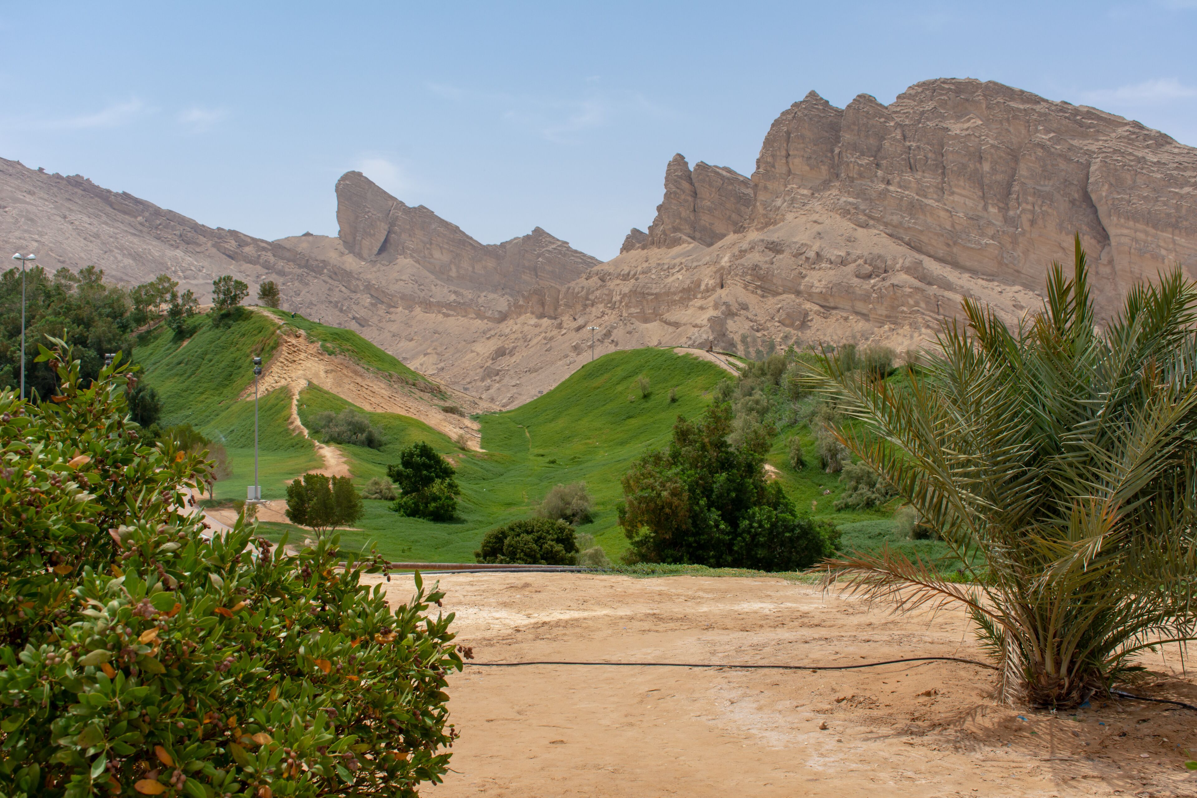 Green Mubazzarah Park in Al Ain, United Arab Emirates.