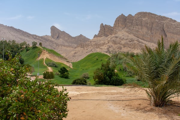Green Mubazzarah Park in Al Ain, United Arab Emirates.