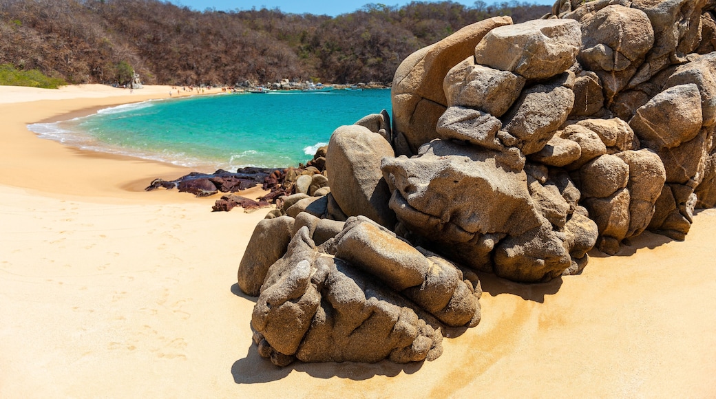 Playa del Organo beach in Huatulco, Oaxaca state, Mexico.