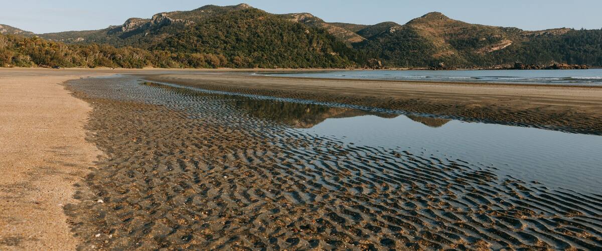 Cape Hillsborough National Park which includes a beach and general coastal views
