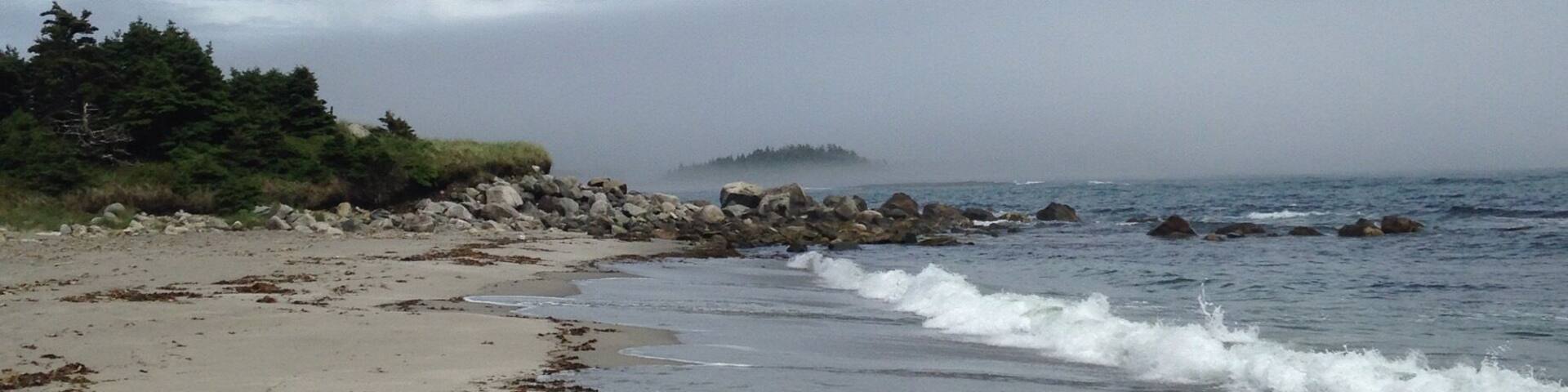 Beautiful sandy beach and board walk.