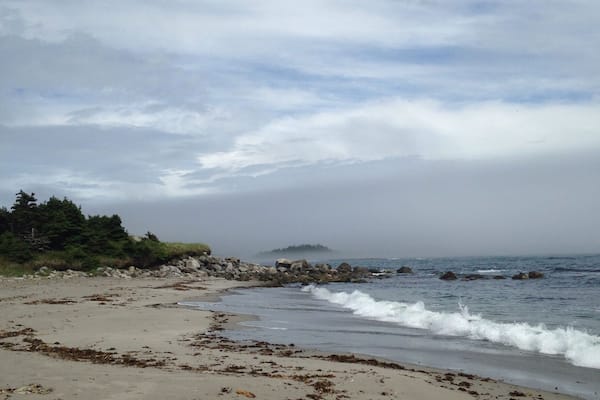 Beautiful sandy beach and board walk.
