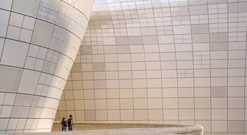 Dongdaemun Design Plaza featuring modern architecture as well as a couple