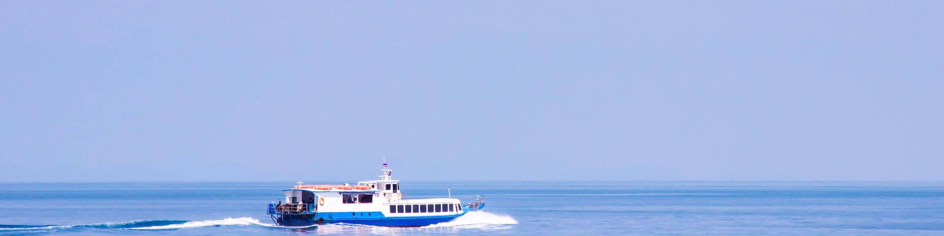 Service tourist high speed ferry boat go to koh kood and koh mak island in Trat province, Thailand.