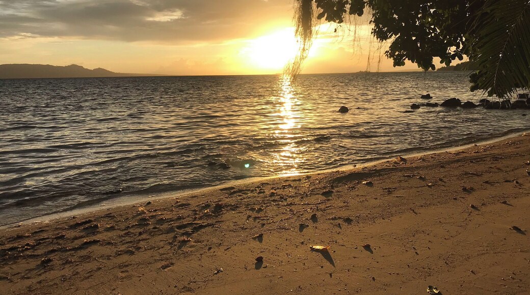 The view from my private beach each morning. Fatboys Resort is the perfect place to escape ... a little slice of heaven in the Solomon Islands. #Trovember