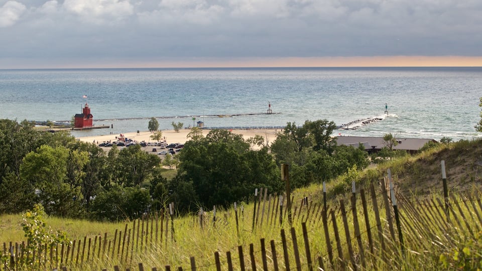Mt. Pisgah Dune Boardwalk which includes general coastal views