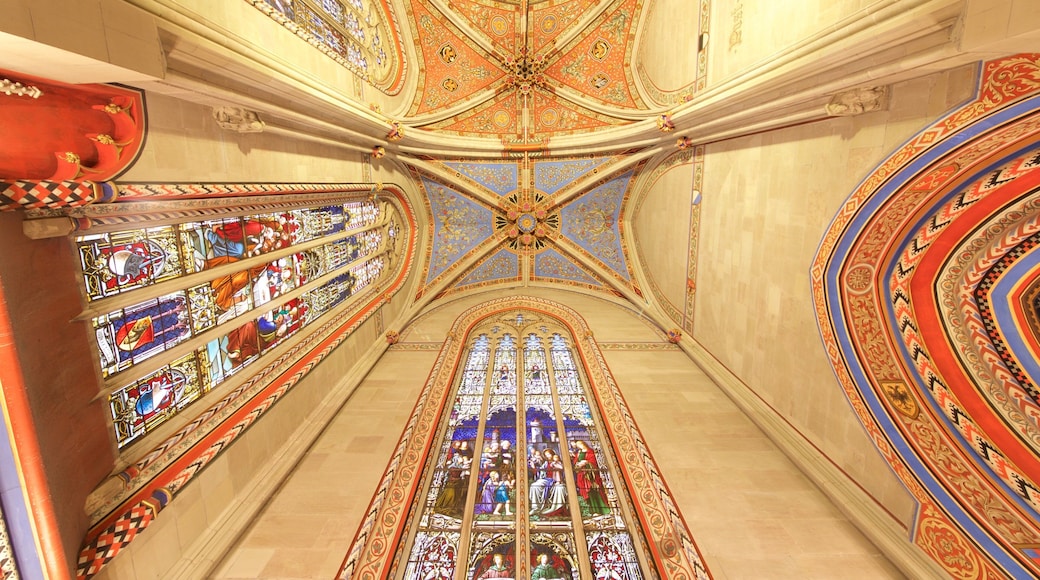 Chapel of the Maccabees showing heritage elements, a church or cathedral and interior views