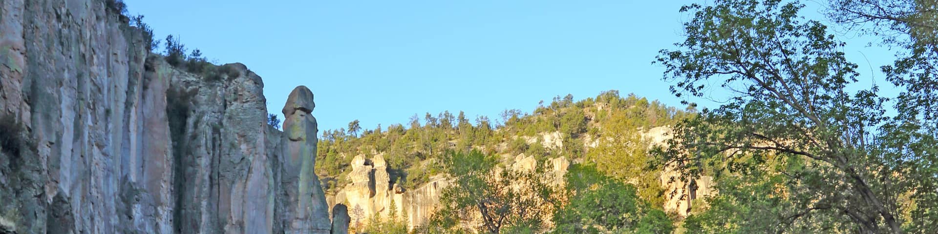 The Little Bear canyon and the Middle Fork Gila River, in the Gila National Forest, New Mexico.