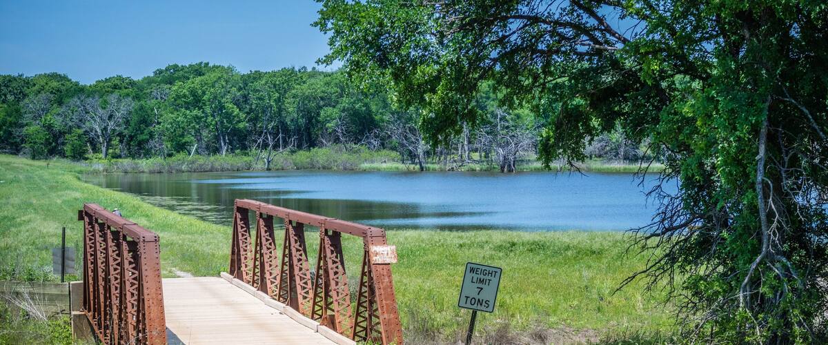 A beautiful lake park in Hagerman Wildlife Refuge, Texas