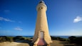 Cape du Couedic Lighthouse showing a lighthouse and general coastal views