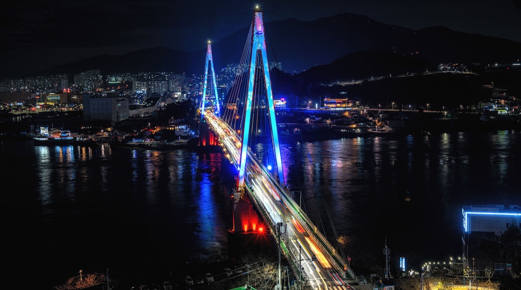Dolsan bridge at night