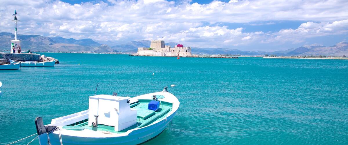 Nafplio featuring a bay or harbour