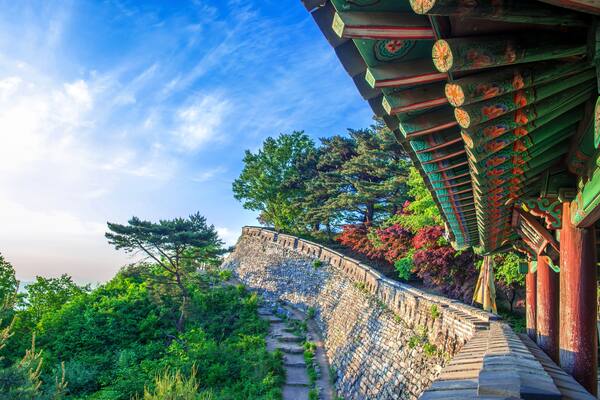 Namhansanseong Fortress in Korea, UNESCO World Heritage site.