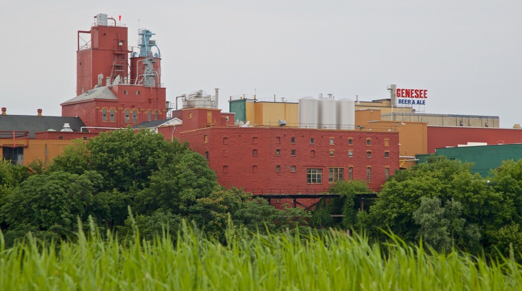 Puente Pont de Rennes mostrando elementos industriales