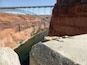 Cute gecko hanging on the edge of the wall at Glen Canyon Dam.