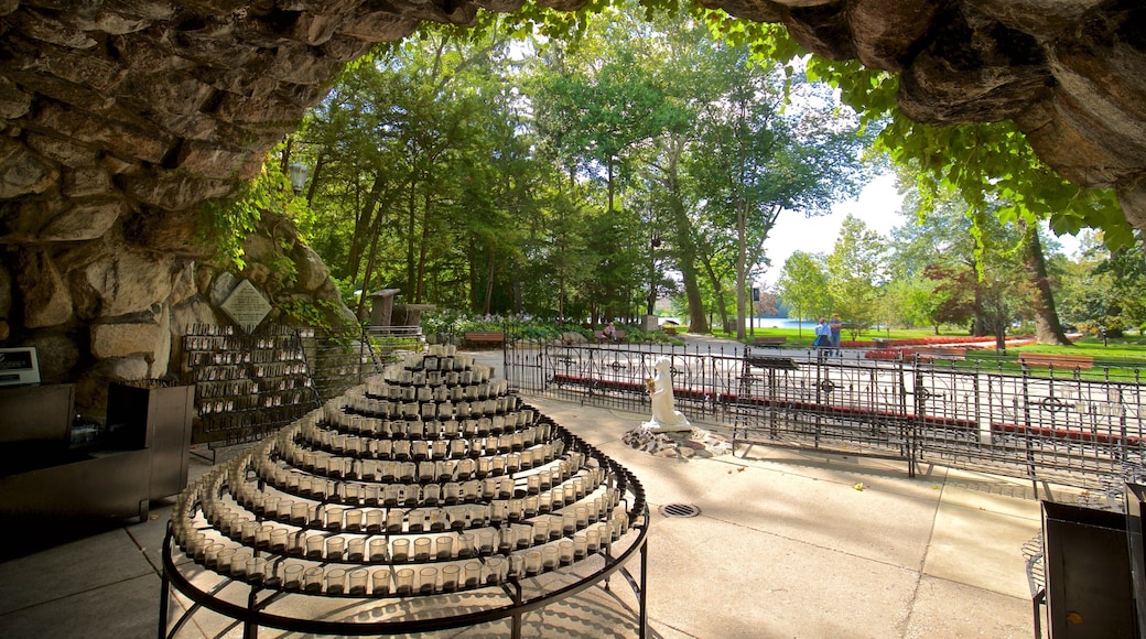 Grotto of Our Lady of Lourdes which includes a garden